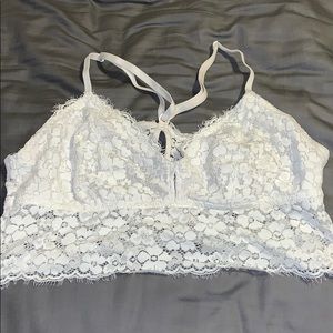 White lace bralette